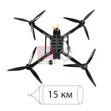 БпЛА FPV DeVisu Optic 13'' з тепловізійною камерою та комплектом керування на оптоволокні 15000 м 1-4137 фото