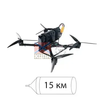 БпЛА FPV Devisu Optik 10'' з тепловізійною камерою та комплектом керування на оптоволокні 15000 м 1-4128 фото