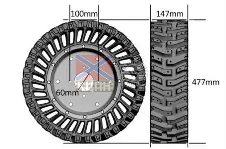 Безповітряні колеса BRR-M3 6-1956 фото