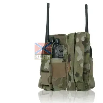 Жорсткий посилений тактичний підсумок під рацію Militex GU Single Mag Pouch Cordura original USA Multicam 9-3232 фото