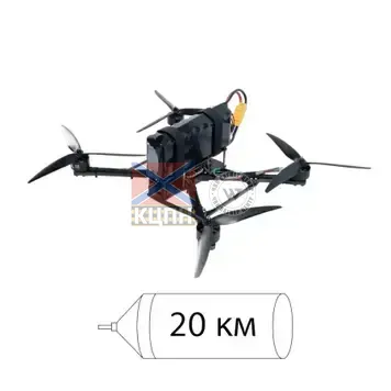 БпЛА FPV Devisu Optik 10'' з тепловізійною камерою та комплектом керування на оптоволокні 20000 м 1-4127 фото