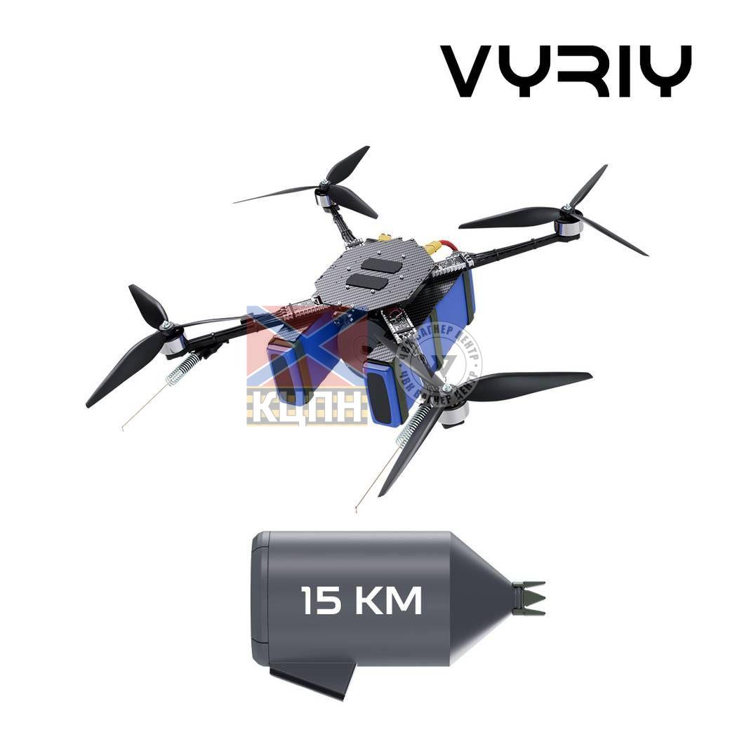 БпЛА Vyriy Opto 15 з тепловізійною камерою та котушкою 15 км 1-3991 фото