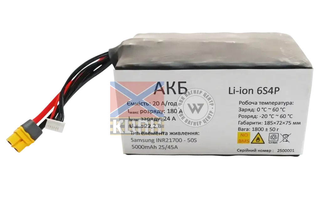 Акумуляторна батарея 6S4P (20000 мАh, Samsung 50) 6-3636 фото