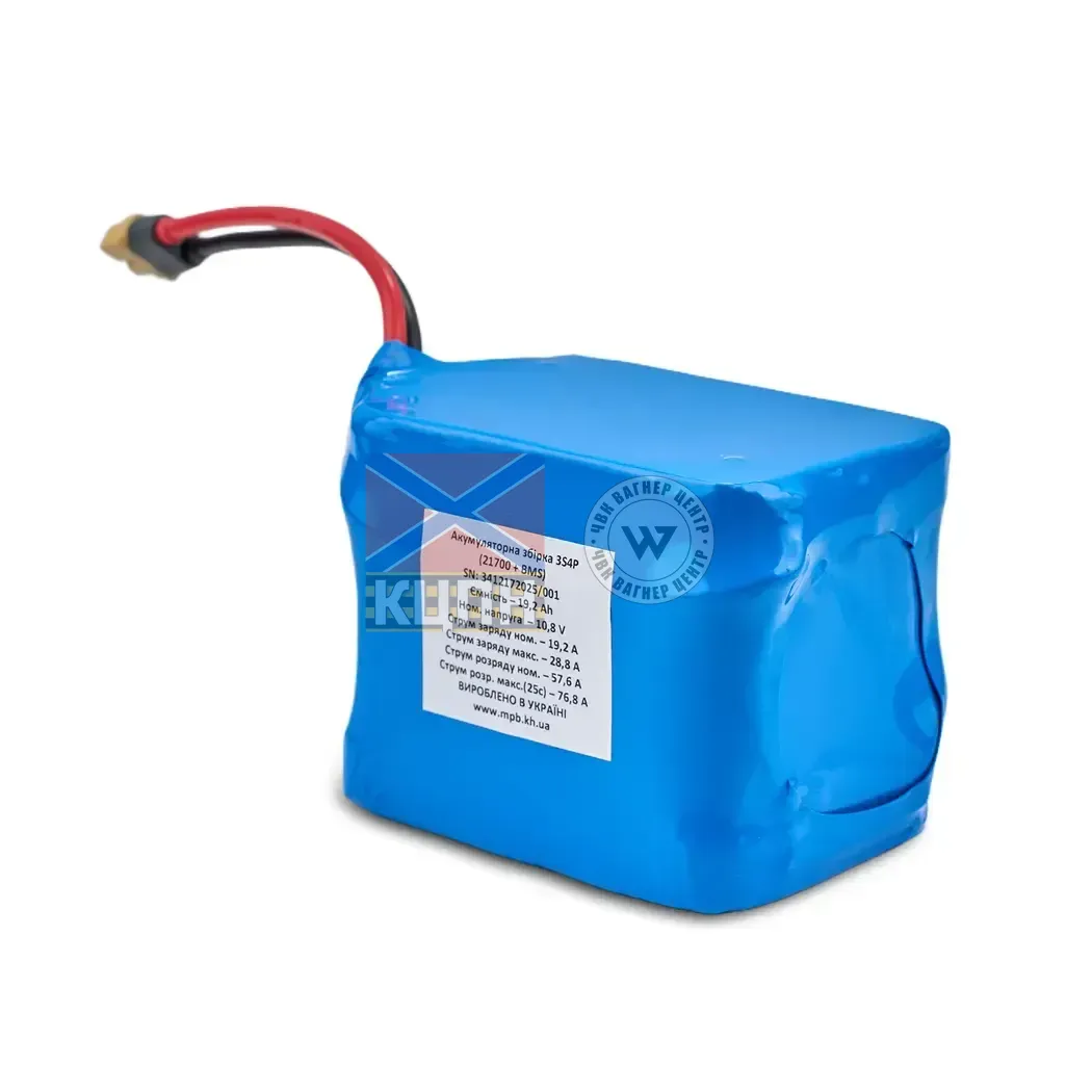 Акумуляторна збірка 3S4P (21700 + BMS) 6-2573 фото